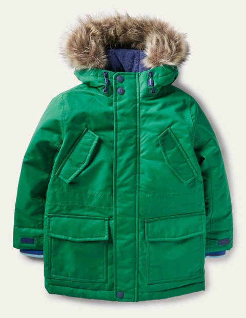 Bequemer wasserdichter Parka - Waldgrün Bequemer wasserdichter Parka - Waldgrün