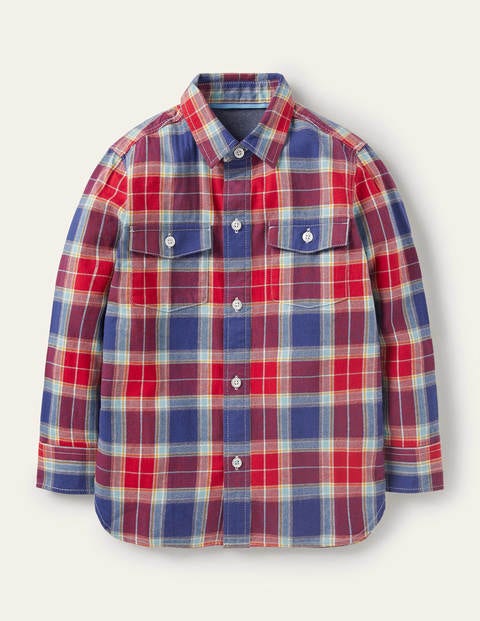 Cosy Brushed Check Shirt - Rockabilly Red/Starboard Blue