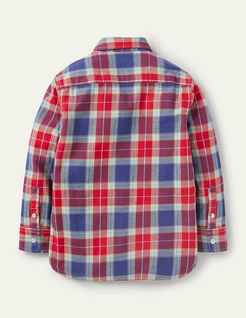Chemise brossée à carreaux cosy - Rouge rockabilly/bleu tribord Chemise brossée à carreaux cosy - Rouge rockabilly/bleu tribord