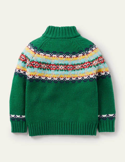 Half-zip Jumper - Highland Green Fair Isle Half-zip Jumper - Highland Green Fair Isle