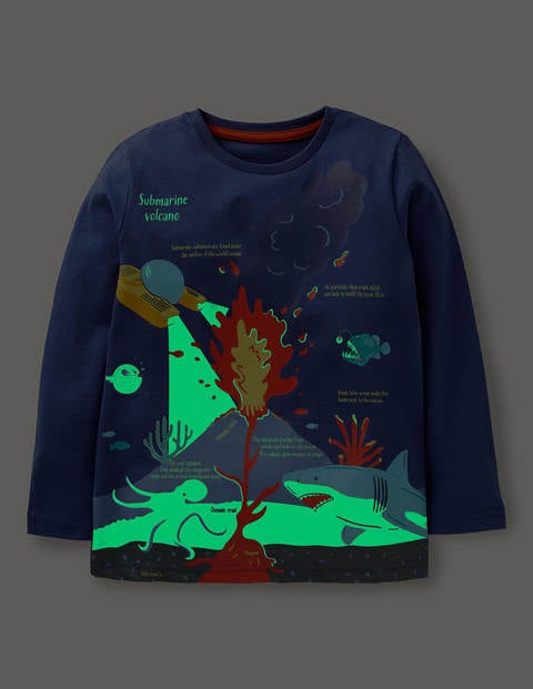 Glowing Scene T-shirt - Starboard Blue Water Volcano Glowing Scene T-shirt - Starboard Blue Water Volcano