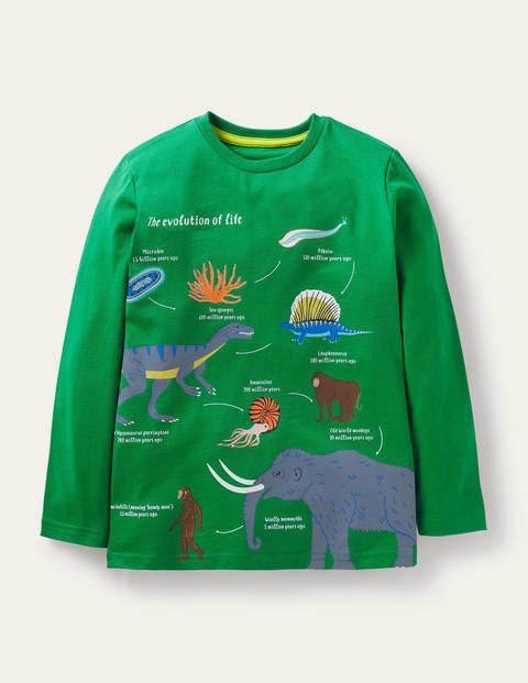 Educational Graphic T-shirt - Highland Green Dinosaurs Educational Graphic T-shirt - Highland Green Dinosaurs