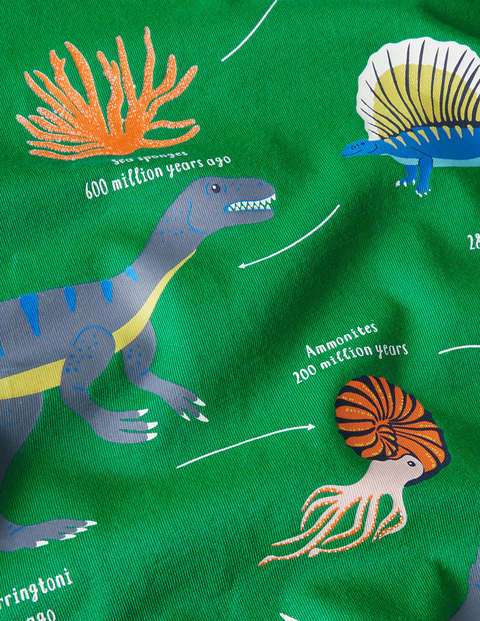 Educational Graphic T-shirt - Highland Green Dinosaurs Educational Graphic T-shirt - Highland Green Dinosaurs