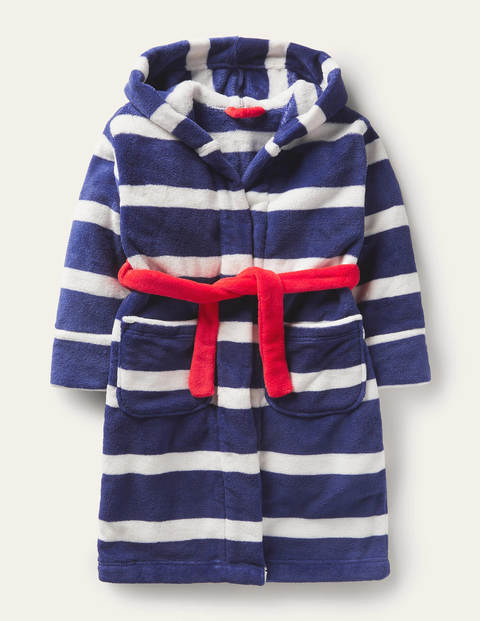 Cosy Dressing Gown - Starboard Blue/Ivory