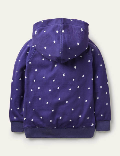 Kapuzenpullover mit Patchwork-Applikation - Schuluniform-Navy, Eule Kapuzenpullover mit Patchwork-Applikation - Schuluniform-Navy, Eule