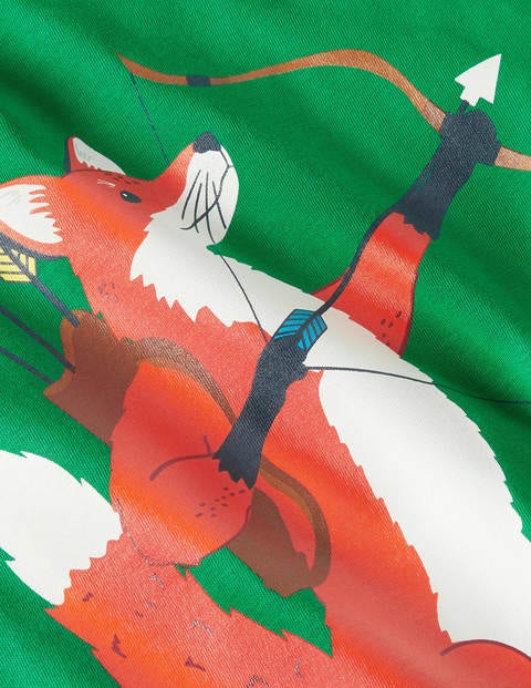 Graphic Fairytale T-shirt - Highland Green Fox Archery Graphic Fairytale T-shirt - Highland Green Fox Archery