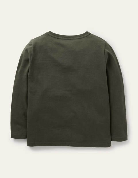 Forest Appliqué T-shirt - Khaki Green Owl Forest Appliqué T-shirt - Khaki Green Owl