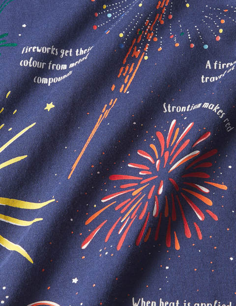 Glowing Magical T-shirt - College Navy Fireworks Glowing Magical T-shirt - College Navy Fireworks