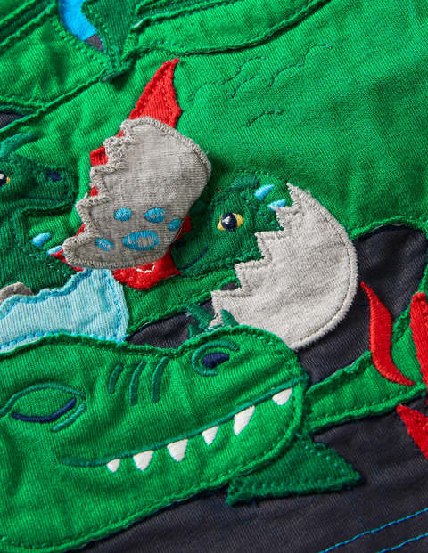 Lift-the-flap Medieval T-shirt - Moroccan Blue Dragon Lift-the-flap Medieval T-shirt - Moroccan Blue Dragon