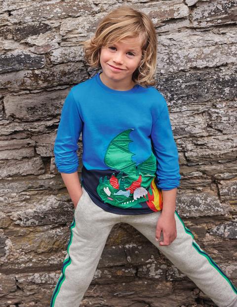 Lift-the-flap Medieval T-shirt - Moroccan Blue Dragon Lift-the-flap Medieval T-shirt - Moroccan Blue Dragon