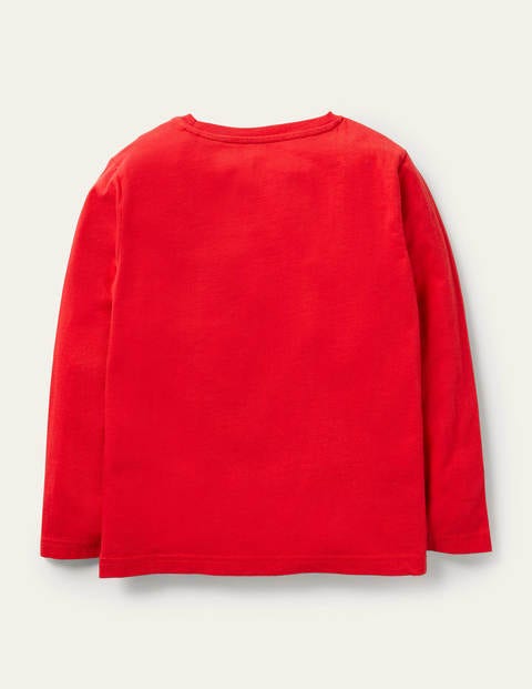 T-shirt médiéval avec rabats à soulever - Château rouge rockabilly