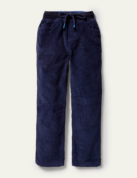 Cosy Lined Cord Pants - College Navy