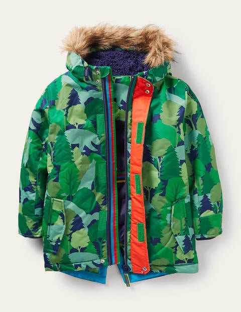 Waterproof 4-in-1 Parka - Forest Woodland Camo Waterproof 4-in-1 Parka - Forest Woodland Camo