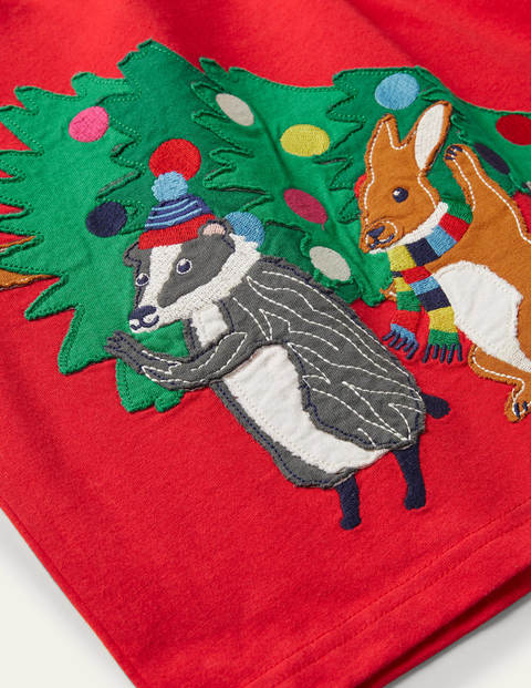 Festive Animal T-shirt - Rockabilly Red Festive Animal T-shirt - Rockabilly Red