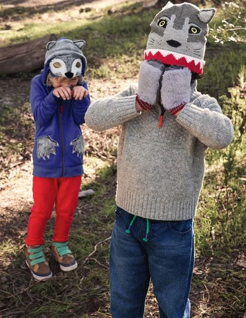 Fun Animal Hoodie - Starboard Blue Wolf Fun Animal Hoodie - Starboard Blue Wolf