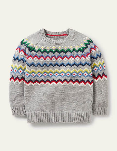 Chunky Fair Isle Crew Sweater