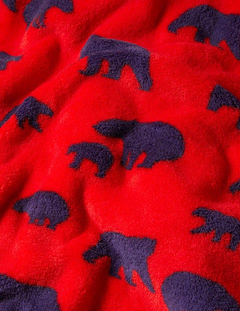 Cosy Fleece All-In-One - Rockabilly Red Bears Cosy Fleece All-In-One - Rockabilly Red Bears