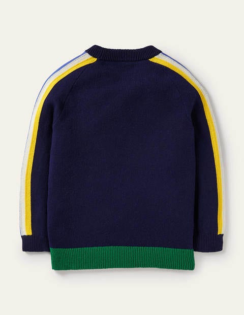 Graphic Dragon Crew Sweater - College Navy Rainbow Castle Graphic Dragon Crew Sweater - College Navy Rainbow Castle