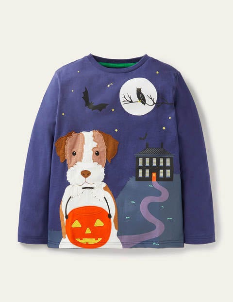 Halloween Appliqué T-shirt - College Navy Sprout Halloween Appliqué T-shirt - College Navy Sprout