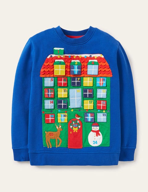 Sweat motif calendrier de l'Avent - Bleu brillant Sweat motif calendrier de l'Avent - Bleu brillant
