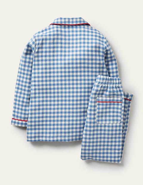 Leo Schlafanzug - Elisabethanisches Blau/Naturweiß Leo Schlafanzug - Elisabethanisches Blau/Naturweiß