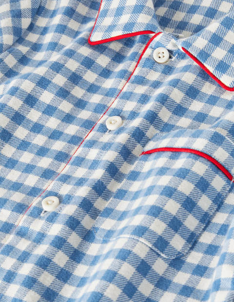 Leo Schlafanzug - Elisabethanisches Blau/Naturweiß Leo Schlafanzug - Elisabethanisches Blau/Naturweiß