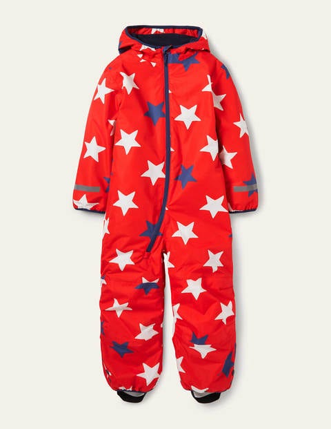 Waterproof Puddle Suit - Rockabilly Red Stars