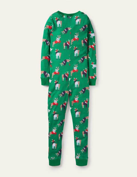 Cosy Sleep All-in-one - Forest Green Reindeer