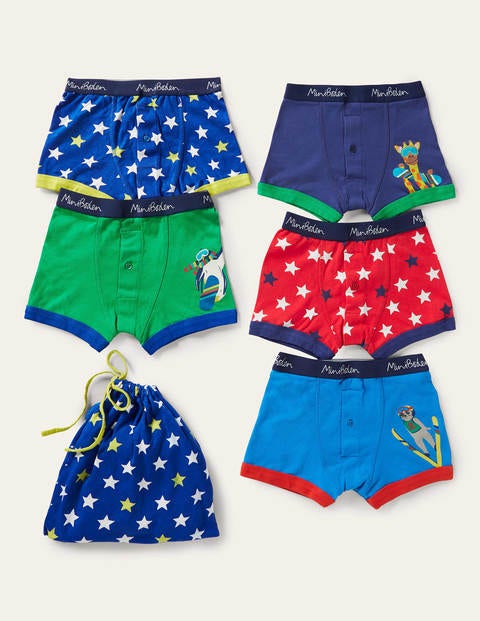 Boxers 5 Pack - Animal Snow Sports Boxers 5 Pack - Animal Snow Sports