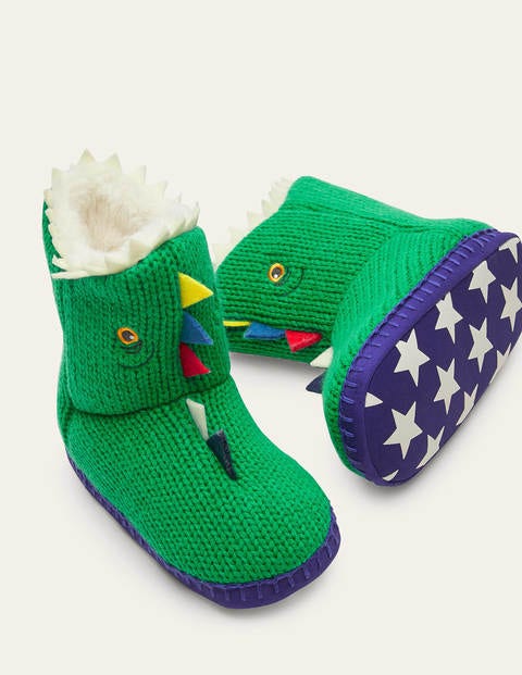 Knitted Dinosaur Slippers