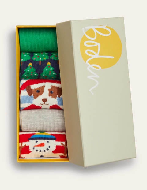 Christmas Socks 5 Pack - Multi Festive Christmas Socks 5 Pack - Multi Festive