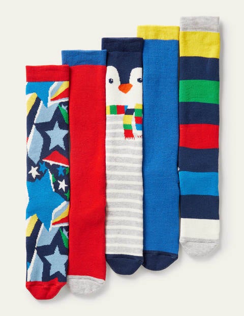 Ski Socks 5 Pack (Boys) - Multi