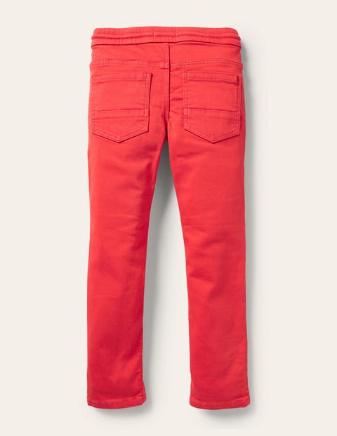 Schmal geschnittene Jersey-Jeans - Erdbeerkuchenrot Schmal geschnittene Jersey-Jeans - Erdbeerkuchenrot