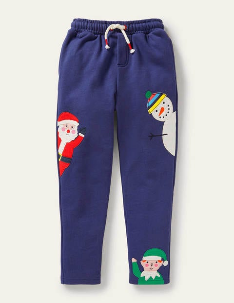 Jogginghose mit Applikation - Segelblau, Weihnachtsmotiv Jogginghose mit Applikation - Segelblau, Weihnachtsmotiv