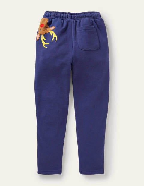 Jogginghose mit Applikation - Segelblau, Weihnachtsmotiv Jogginghose mit Applikation - Segelblau, Weihnachtsmotiv