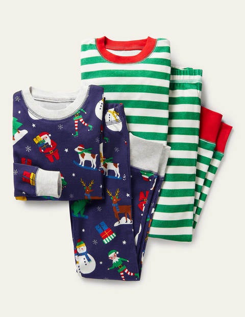Twin Pack Snug Pyjamas - Starboard Festive Friends Twin Pack Snug Pyjamas - Starboard Festive Friends