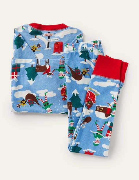 Snug Long John Pyjamas - Surfboard Blue Elves Snug Long John Pyjamas - Surfboard Blue Elves