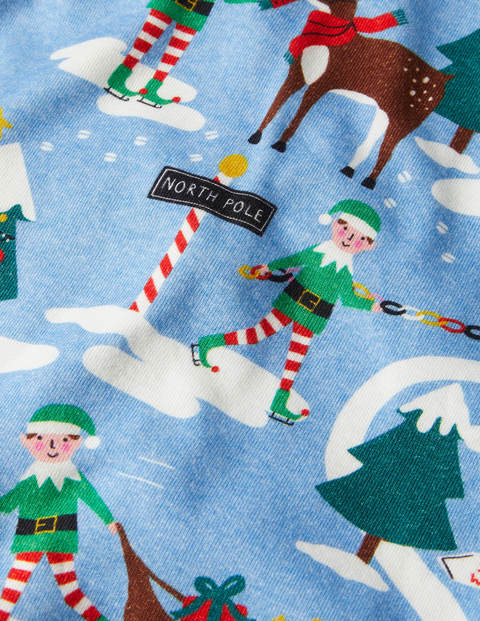 Snug Long John Pyjamas - Surfboard Blue Elves Snug Long John Pyjamas - Surfboard Blue Elves