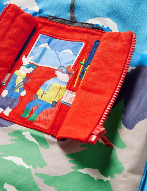 Lift-the-flap Arctic T-shirt - Surfboard Blue Ski Lift Lift-the-flap Arctic T-shirt - Surfboard Blue Ski Lift