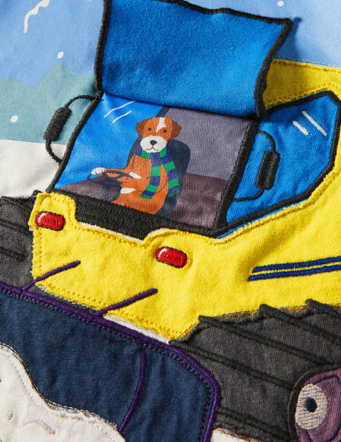 Lift-the-flap Arctic T-shirt - Starboard Blue Snow Plough Lift-the-flap Arctic T-shirt - Starboard Blue Snow Plough