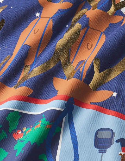 Christmas Deliveries T-shirt - Starboard Blue Santa Sleigh Christmas Deliveries T-shirt - Starboard Blue Santa Sleigh