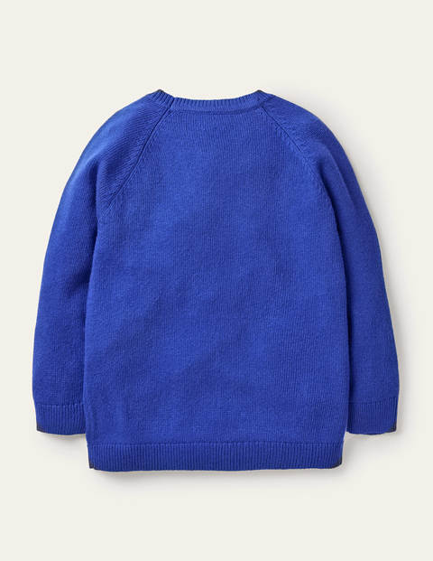 Festive Graphic Crew Sweater - Brillaint Blue Penguin Festive Graphic Crew Sweater - Brillaint Blue Penguin