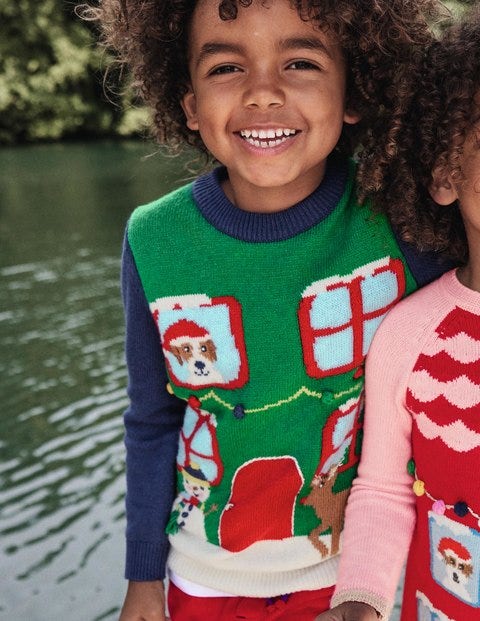 Festive Graphic Crew Sweater - Highland Green Sprout House Festive Graphic Crew Sweater - Highland Green Sprout House