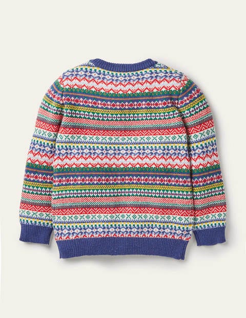 Fair-Isle-Pullover mit Rentier - Bunt/Navy, Rudolph Fair-Isle-Pullover mit Rentier - Bunt/Navy, Rudolph