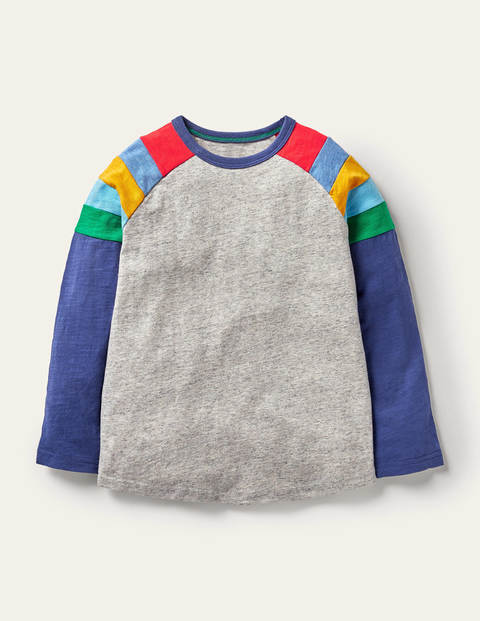 Long Sleeve Raglan T-shirt - Starboard Blue Rainbow Long Sleeve Raglan T-shirt - Starboard Blue Rainbow
