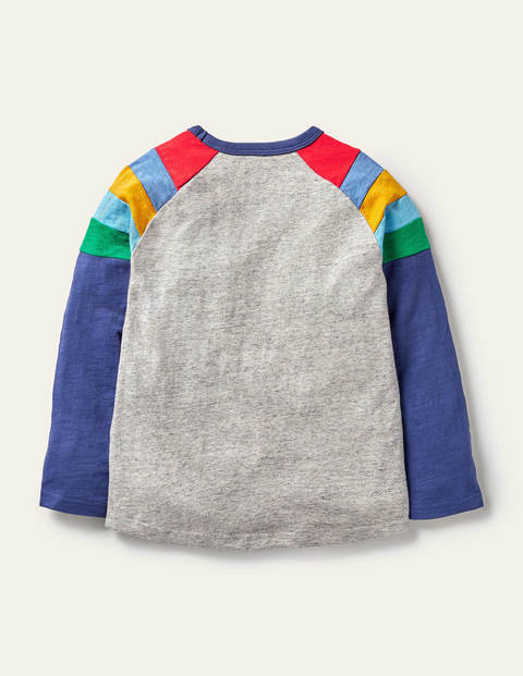 Long Sleeve Raglan T-shirt - Starboard Blue Rainbow Long Sleeve Raglan T-shirt - Starboard Blue Rainbow