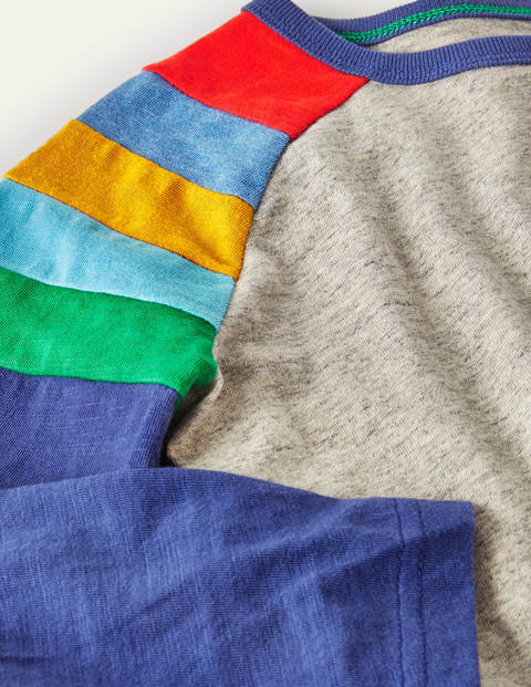 Long Sleeve Raglan T-shirt - Starboard Blue Rainbow Long Sleeve Raglan T-shirt - Starboard Blue Rainbow