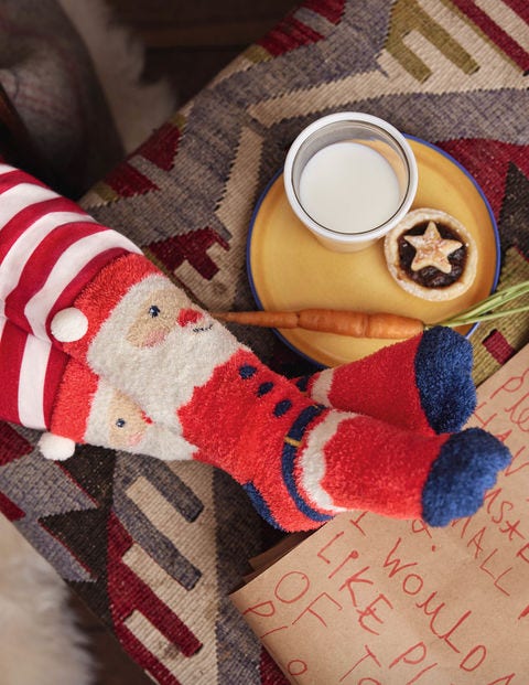 Christmas Fluffy Socks 5 Pack - Multi Christmas