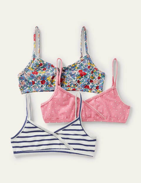 Crossover Crop Tops 3 Pack - Multi Floral Spot Crossover Crop Tops 3 Pack - Multi Floral Spot