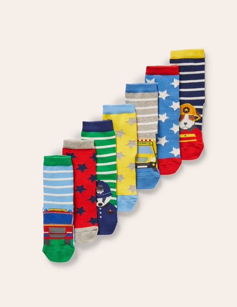 Sock Box 7 Pack - Multi Officers Sock Box 7 Pack - Multi Officers